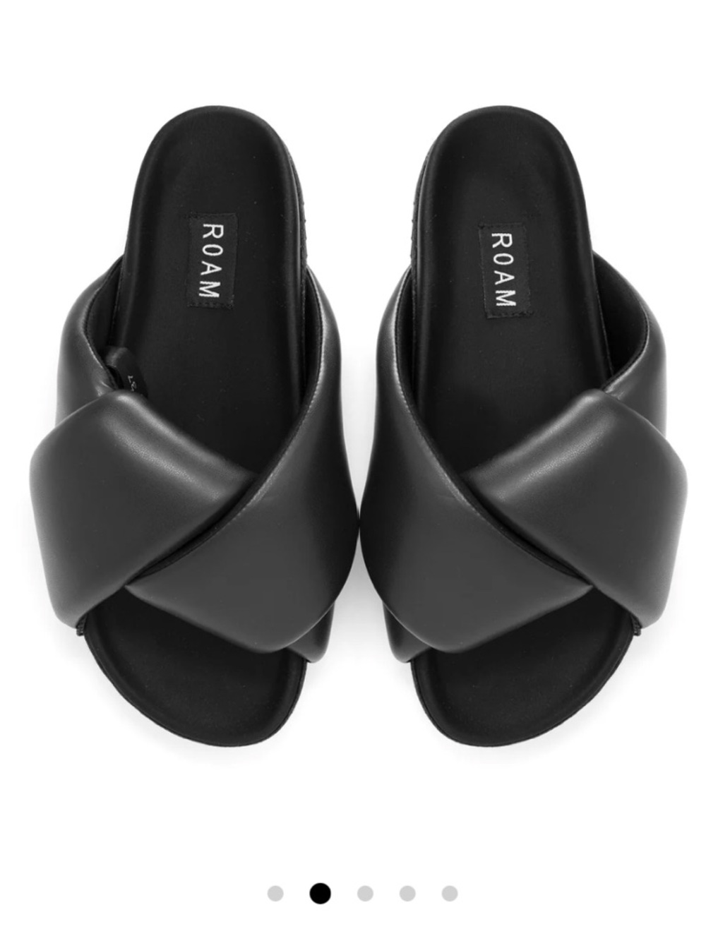 Roam Foldy Black Slide Sandal
